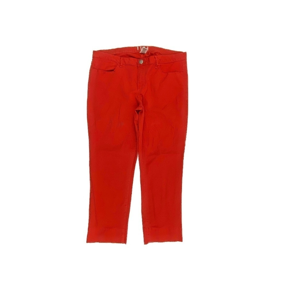 Elle Crop Women's size 14 Orange Denim jeans